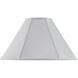 Coolie White 21 inch Shade Spider, Vertical Piped Basic