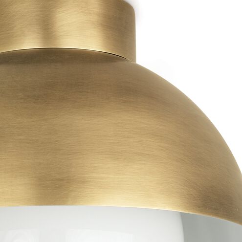 Montreux 1 Light 11.75 inch Natural Brass Flush Mount Ceiling Light