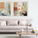 Vibrant Serenity Blue and Orange and Pink and Yellow Framed Art