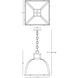 Ranger 3 Light 17.5 inch Gloss White Pendant Ceiling Light in Polished Nickel