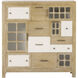 Astrid Natural with Antique White Cabinet