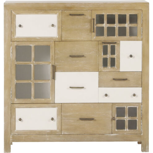 Astrid Natural with Antique White Cabinet