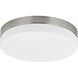 Signature 1 Light 14 inch Brushed Steel Flush Mount Ceiling Light