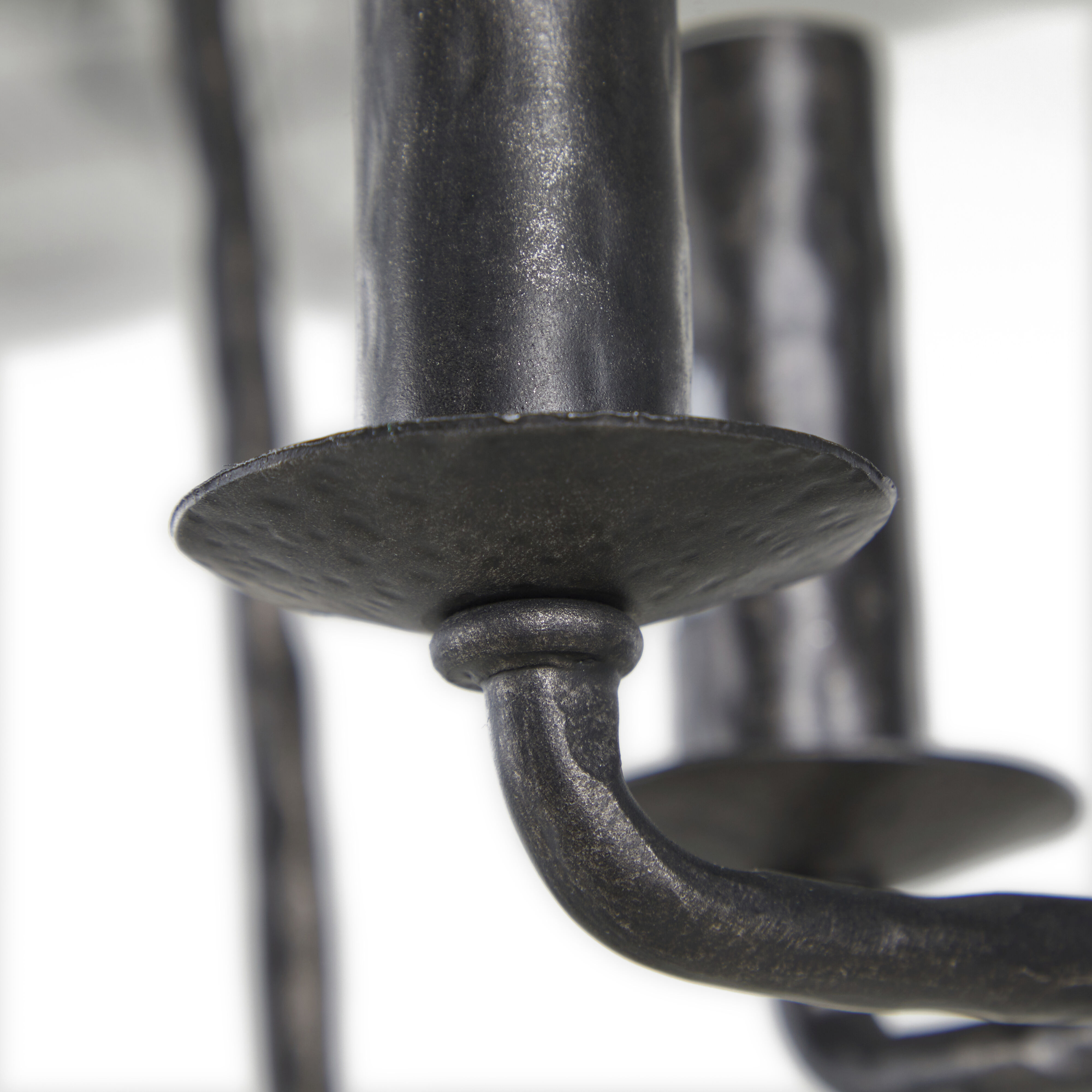 Clover 4 Light 12.5 inch Black Forged Iron Pendant Ceiling Light