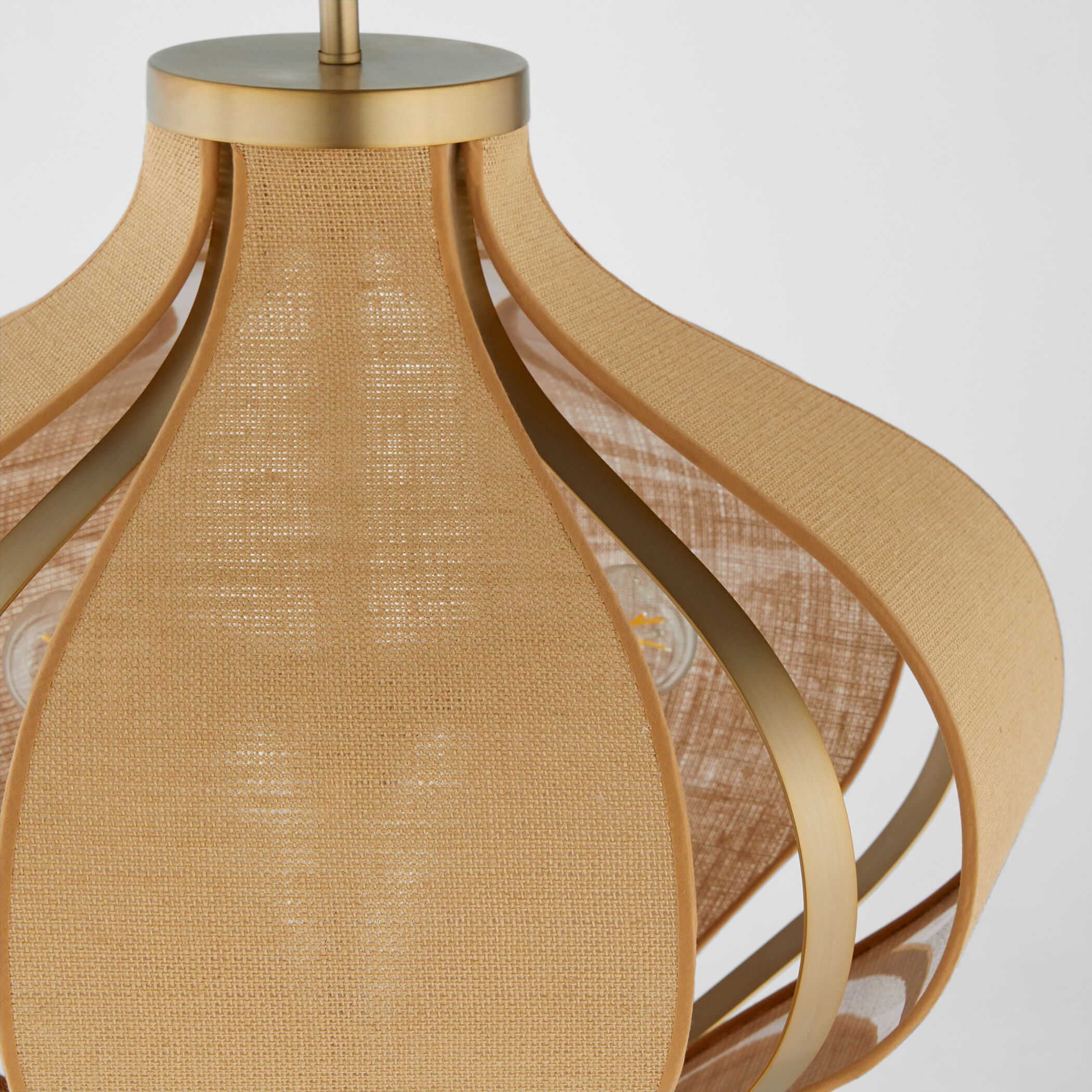 Monroe 3 Light 24 inch Aged Brass Pendant Ceiling Light