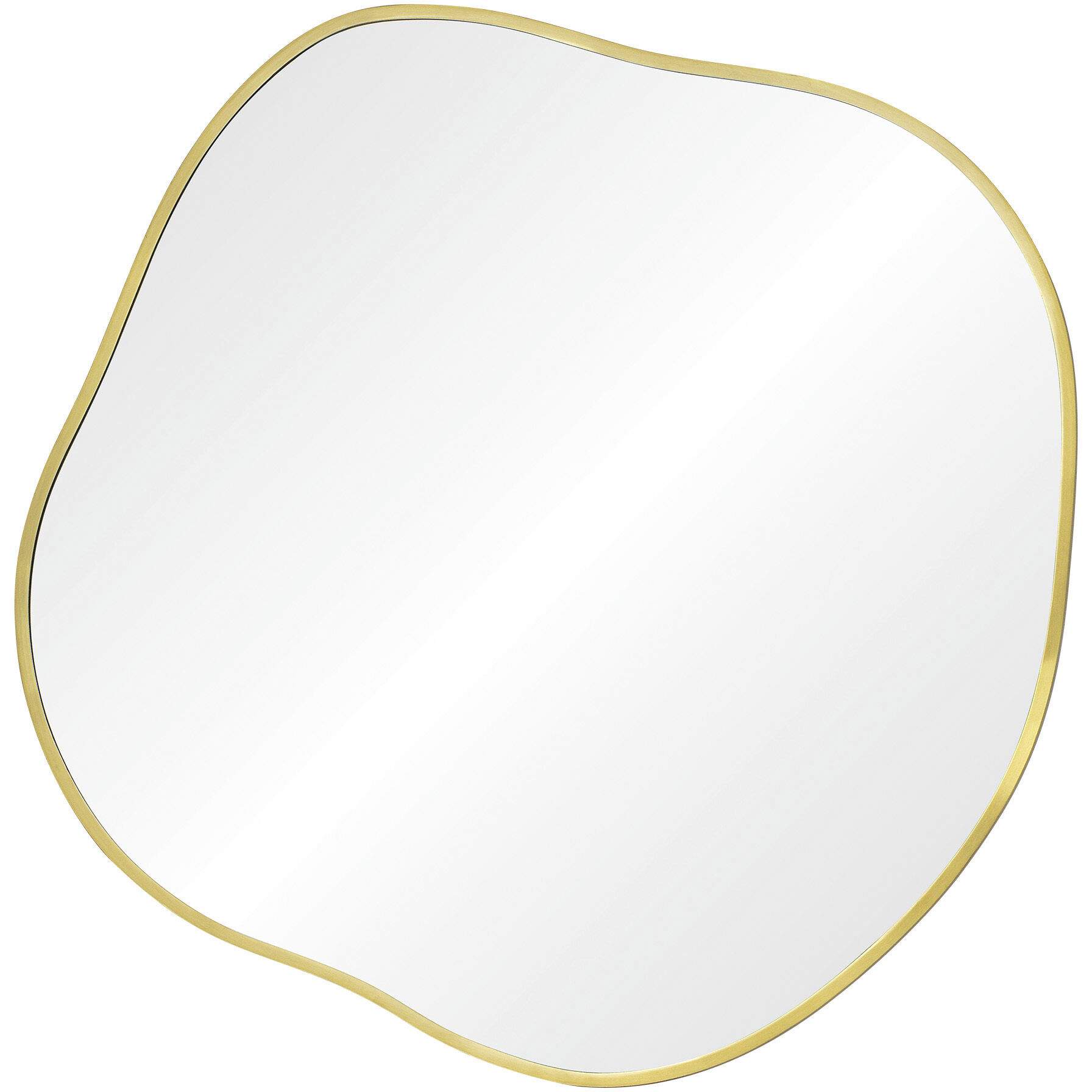 Nucleus 36 X 36 inch Clear and Satin Brass Wall Mirrors, Set of 3