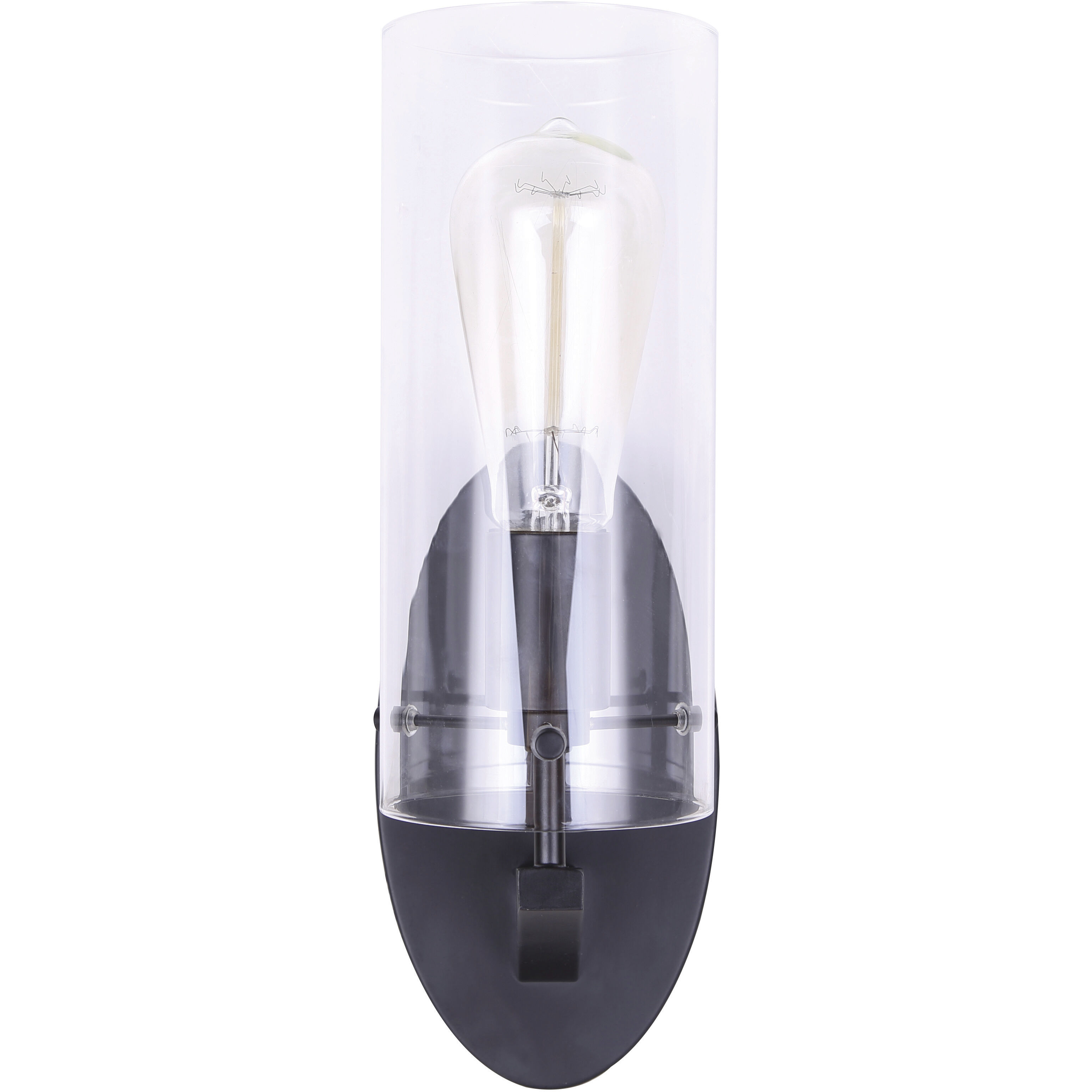 Madison 1 Light 7 inch Black Vanity Light Wall Light