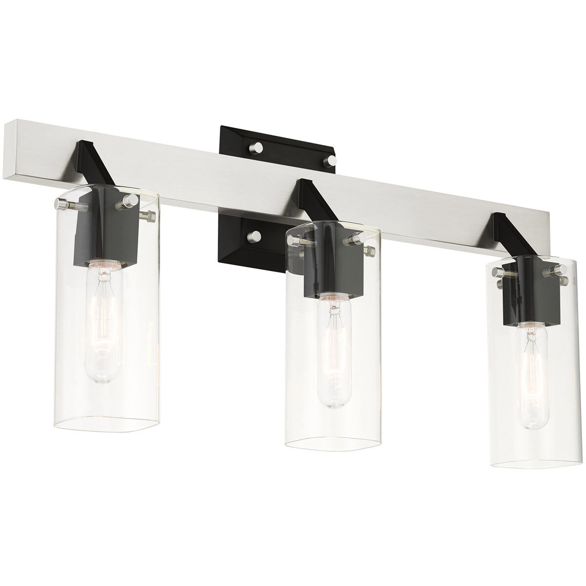 Beckett 3 Light 24 inch Brushed Nickel Vanity Sconce Wall Light