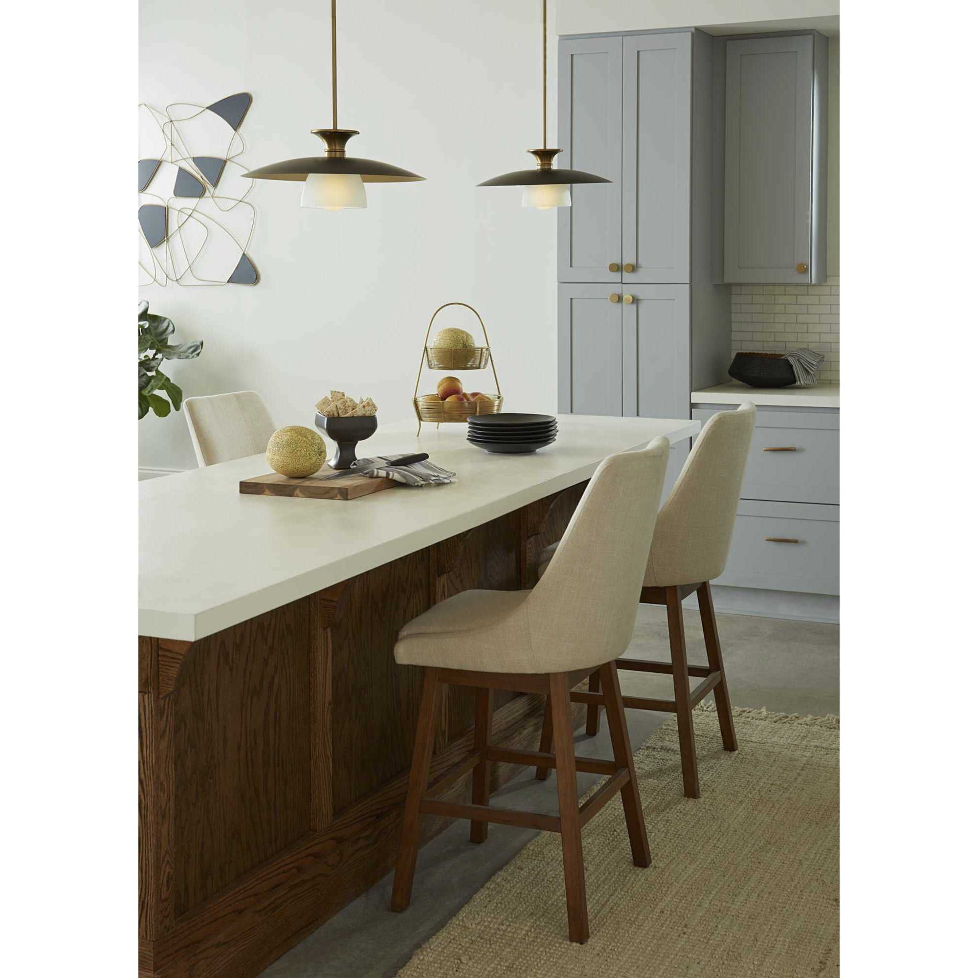 Trimble 1 Light 18 inch Brushed Bronze Pendant Ceiling Light, Design Series