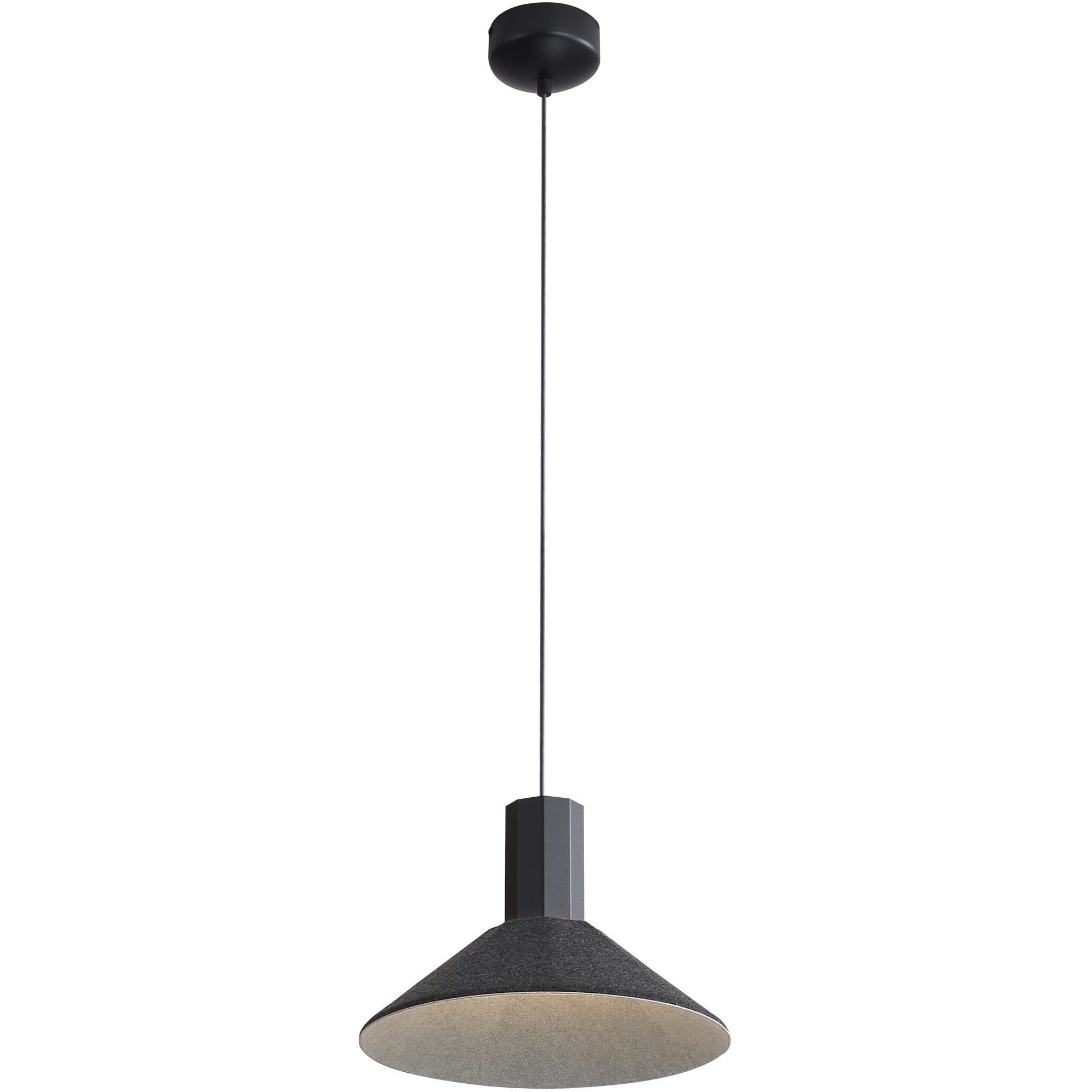 Faroe Pendant Ceiling Light in Flecked Black/Grey