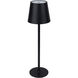 Evans 15 inch 2.00 watt Flat Black Rechargeable Lamp Portable Light