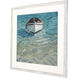 Boat and Buoy Ropes Boat and Buoys Blue and Green and Orange and White Framed Art