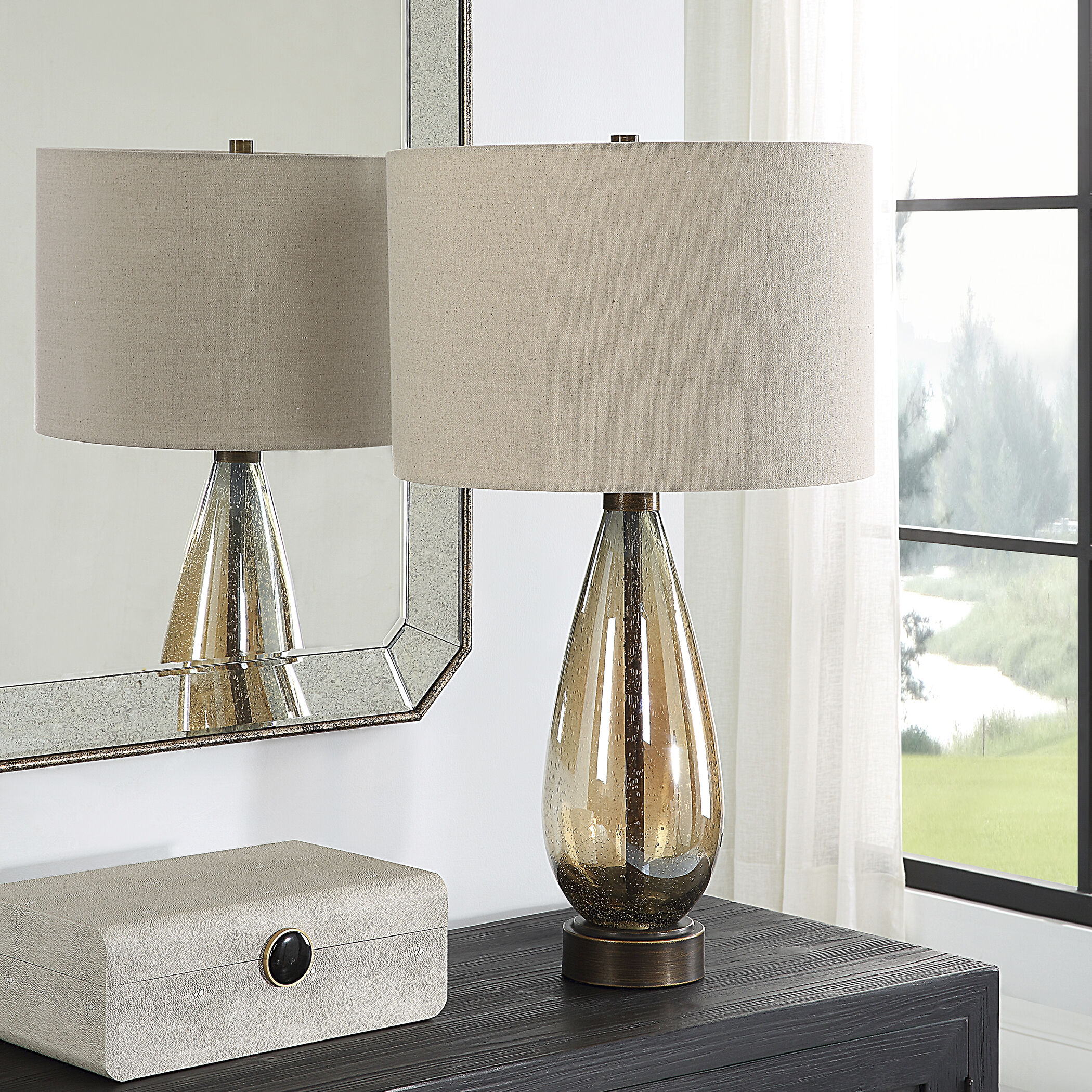 Bronze glass lamp online