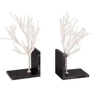 Aldous White with Gray Ornamental Accessory, Bookends