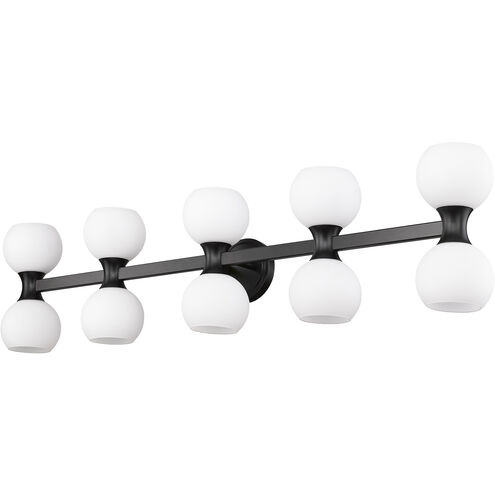 Artemis 10 Light 45 inch Matte Black Vanity Wall Light