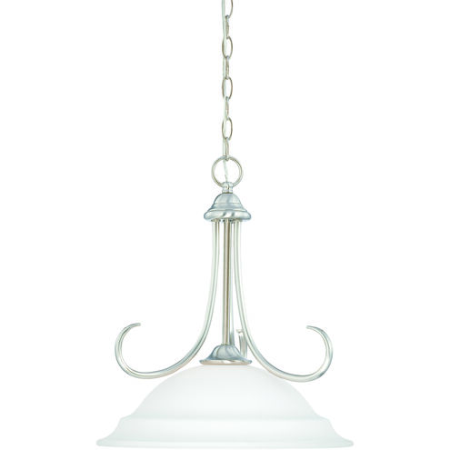 Bella 1 Light 16 inch Brushed Nickel Pendant Ceiling Light