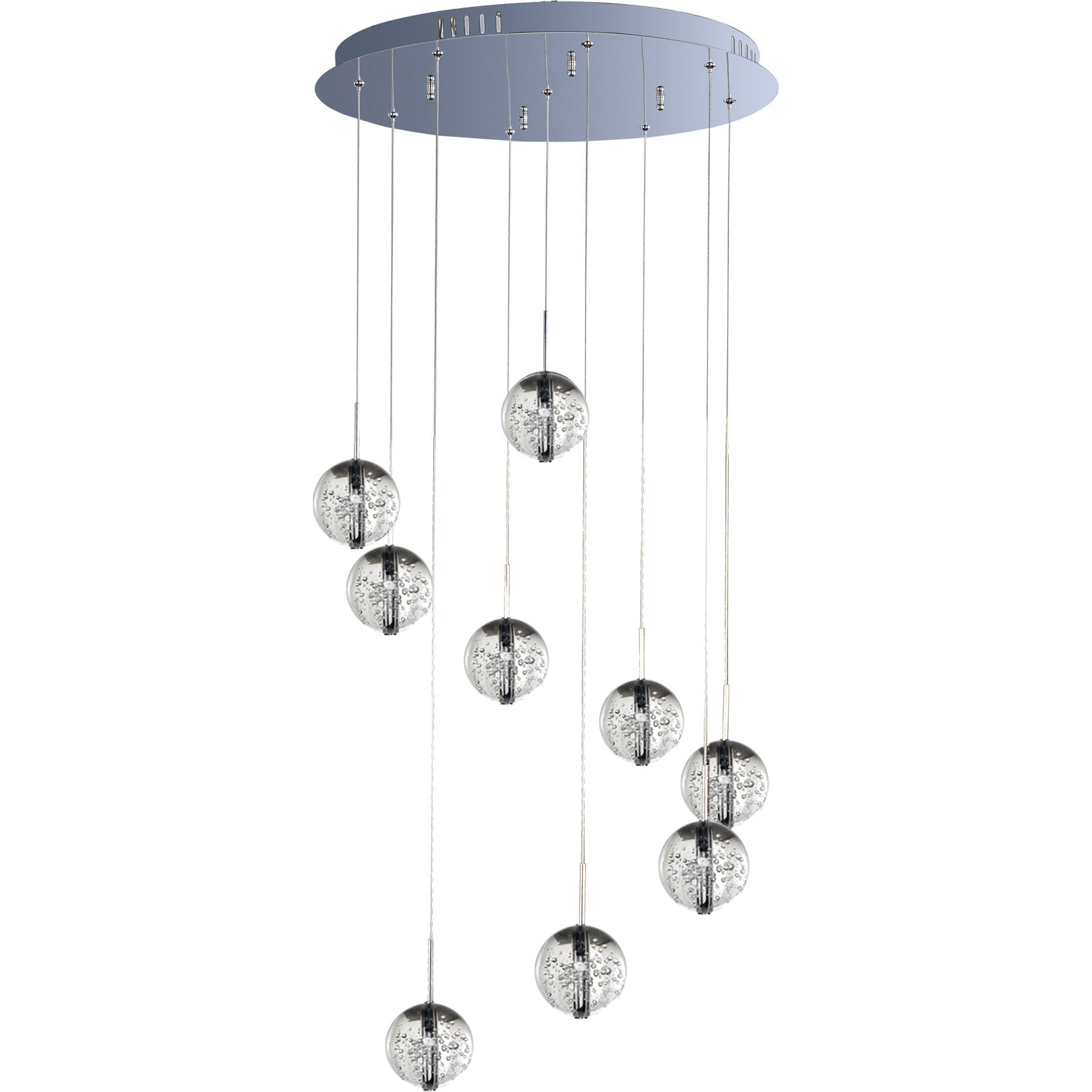 Orb 9 Light 21.75 inch Polished Chrome Multi-Light Pendant Ceiling Light