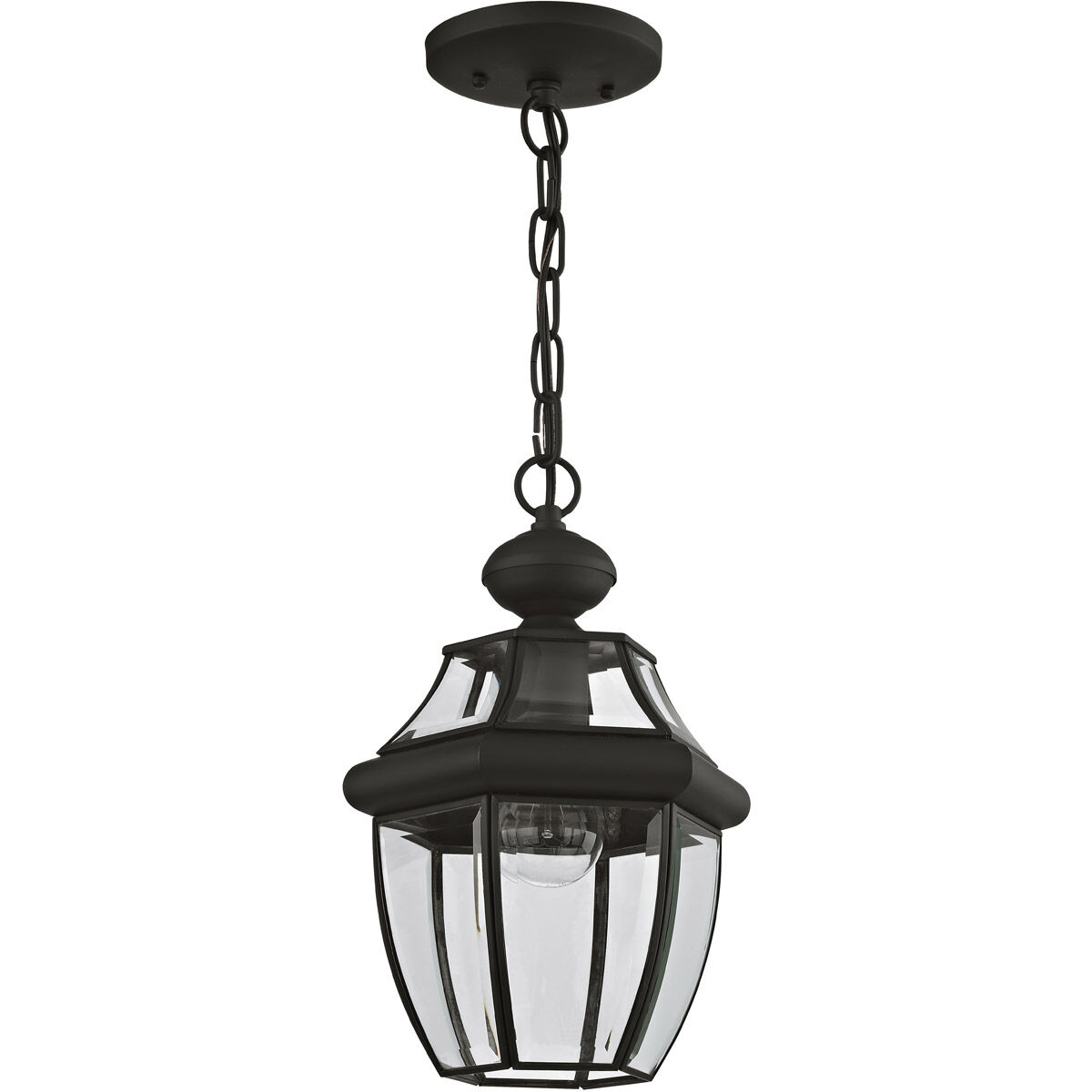 Monterey 1 Light 9 inch Black Outdoor Pendant Lantern 