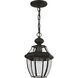 Monterey 1 Light 9 inch Black Outdoor Pendant Lantern 