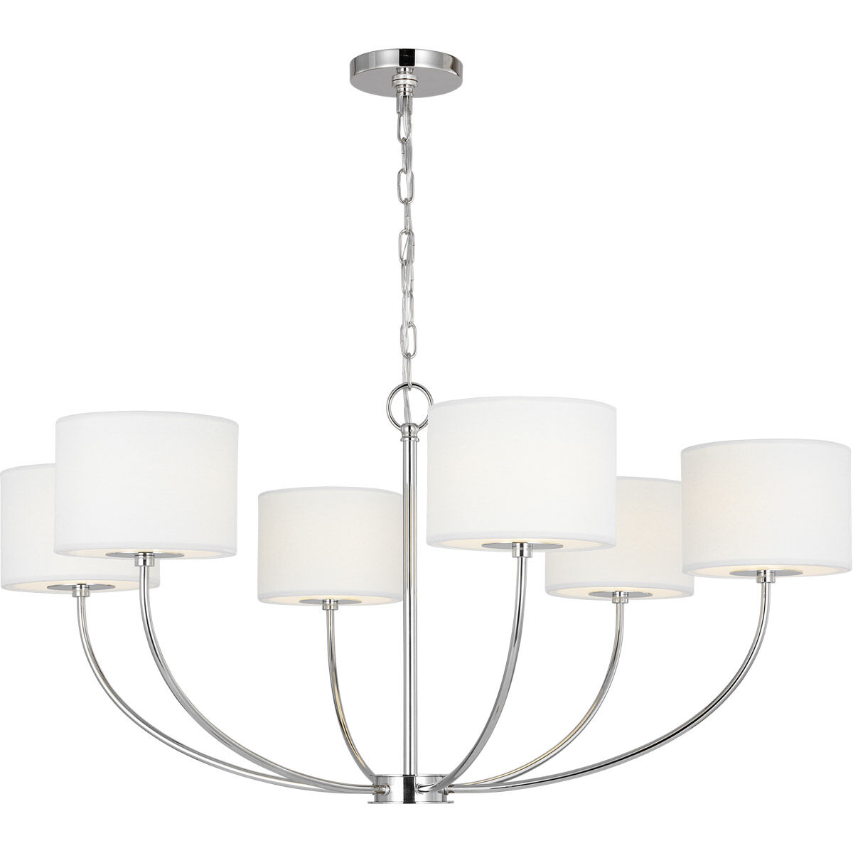 kate spade new york Sawyer 6 Light 36 inch Polished Nickel Chandelier Ceiling Light