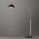 Luna Bella 92 inch 100.00 watt Weathered Brass and Black Arc Floor Lamp Portable Light
