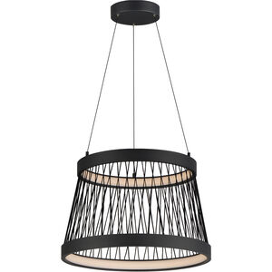 Loom LED 18.75 inch Black Single Pendant Ceiling Light