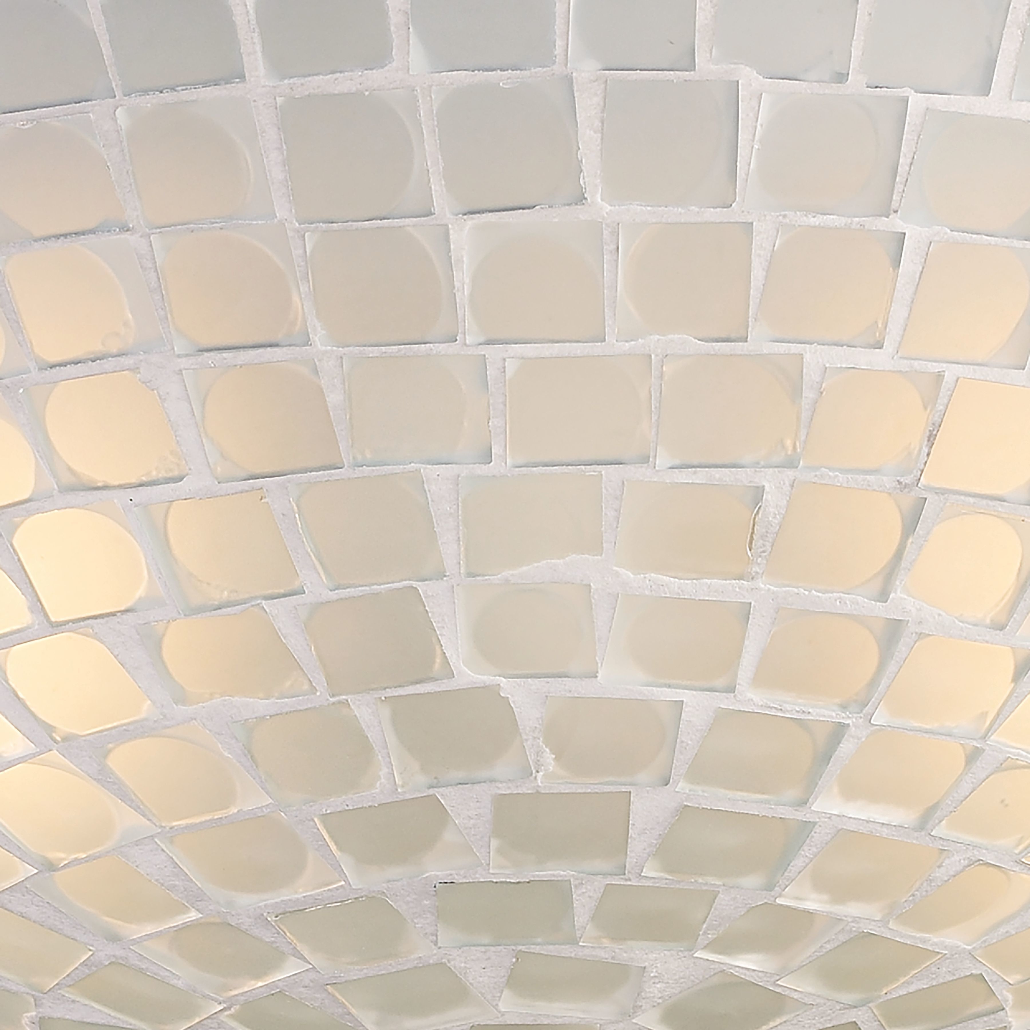 Fusion 2 Light 12 inch White with Satin Nickel Semi Flush Mount Ceiling Light