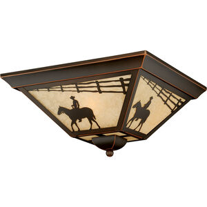 Trail 3 Light 14 inch Burnished Bronze Outdoor Ceiling