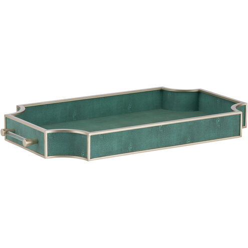 Shagreen Gray and Silver Tray