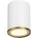 Arlo 1 Light 5.25 inch Matte White and Rubbed Brass Flush Mount Ceiling Light