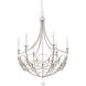 Loveland 6 Light 29 inch Gold Silver Leaf Chandelier Ceiling Light