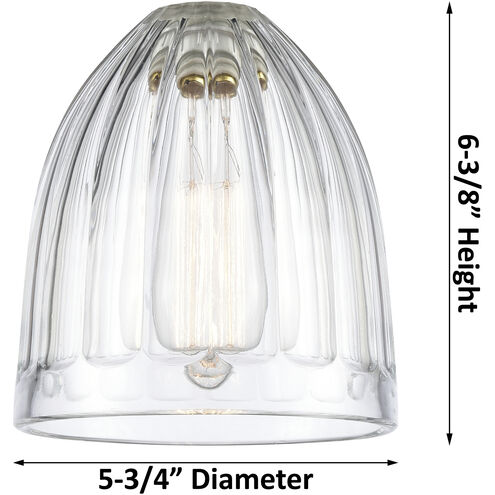 Ballston Brookfield 1 Light 6 inch Antique Copper Sconce Wall Light in White Glass, Ballston