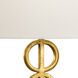 Town Square 30 inch 100.00 watt Antique Gold Leaf/Natural White Table Lamp Portable Light