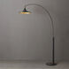 Lodi 92 inch 14 watt Matte Black and Walnut Arc Floor Lamp Portable Light