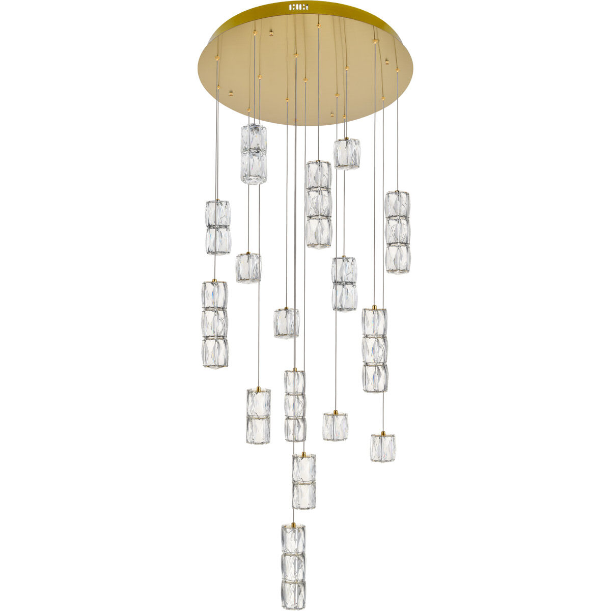 Polaris LED 28 inch Gold Chandelier Ceiling Light