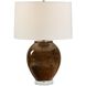 Rye 25.75 inch 150 watt Rust Brown and Mottled Green and Plated Brass and Clear Crystal Table Lamp Portable Light