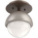 Cabochon Sconce & Flush Mount Wall Light in 3000K LED, Burnished Bronze with Beige Silver, White