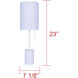 Flint 23 inch 60.00 watt White Table Lamp Portable Light
