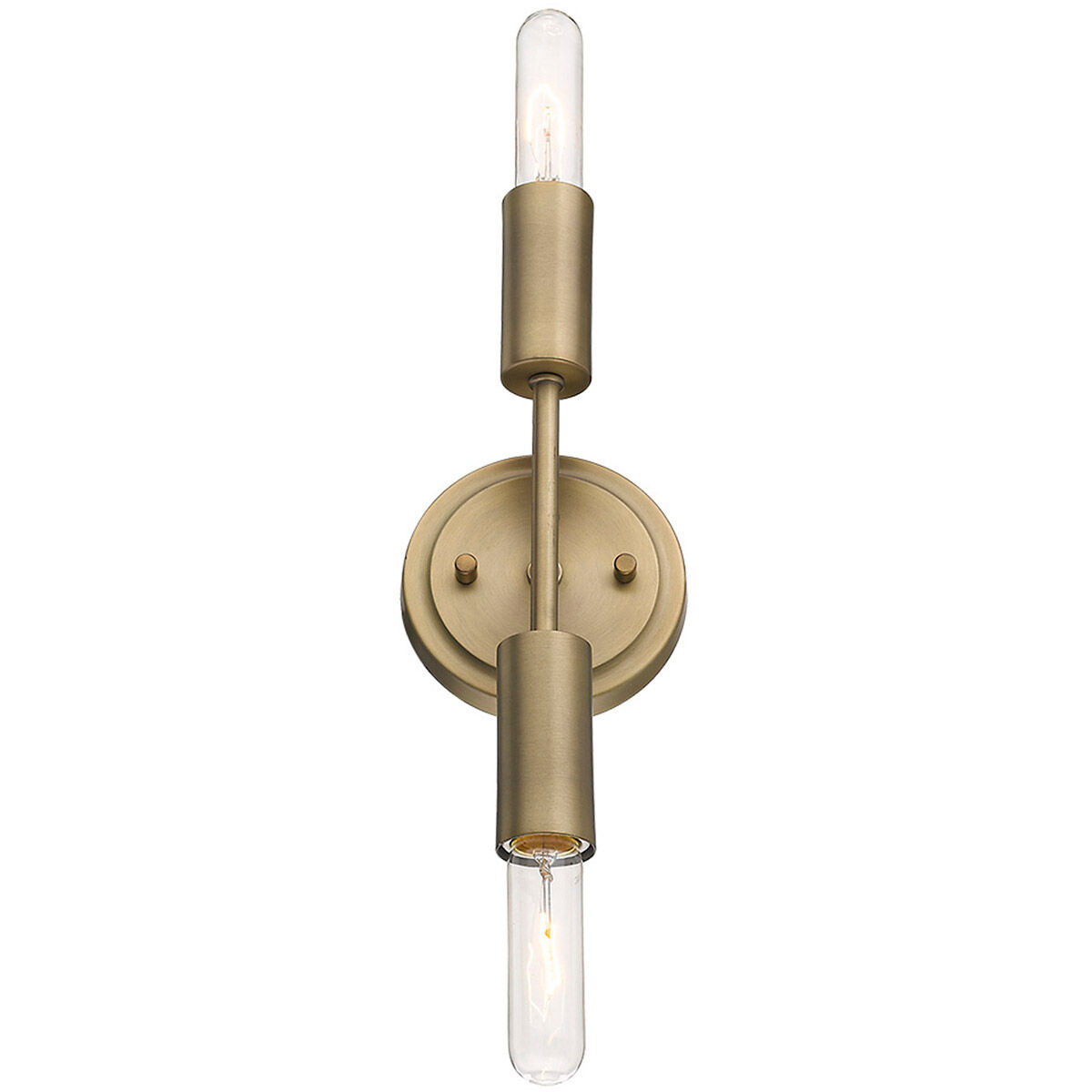Perret 2 Light 12 inch Aged Brass Sconce Wall Light