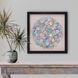 Abstract Chrysanthemum Blue/Natural/Black Shadowbox Art