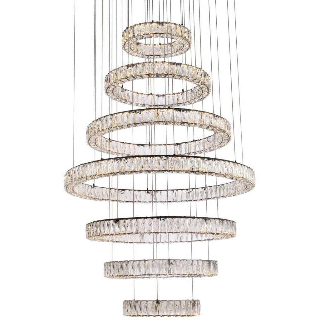 Monroe 7 Light 40 inch Black Chandelier Ceiling Light