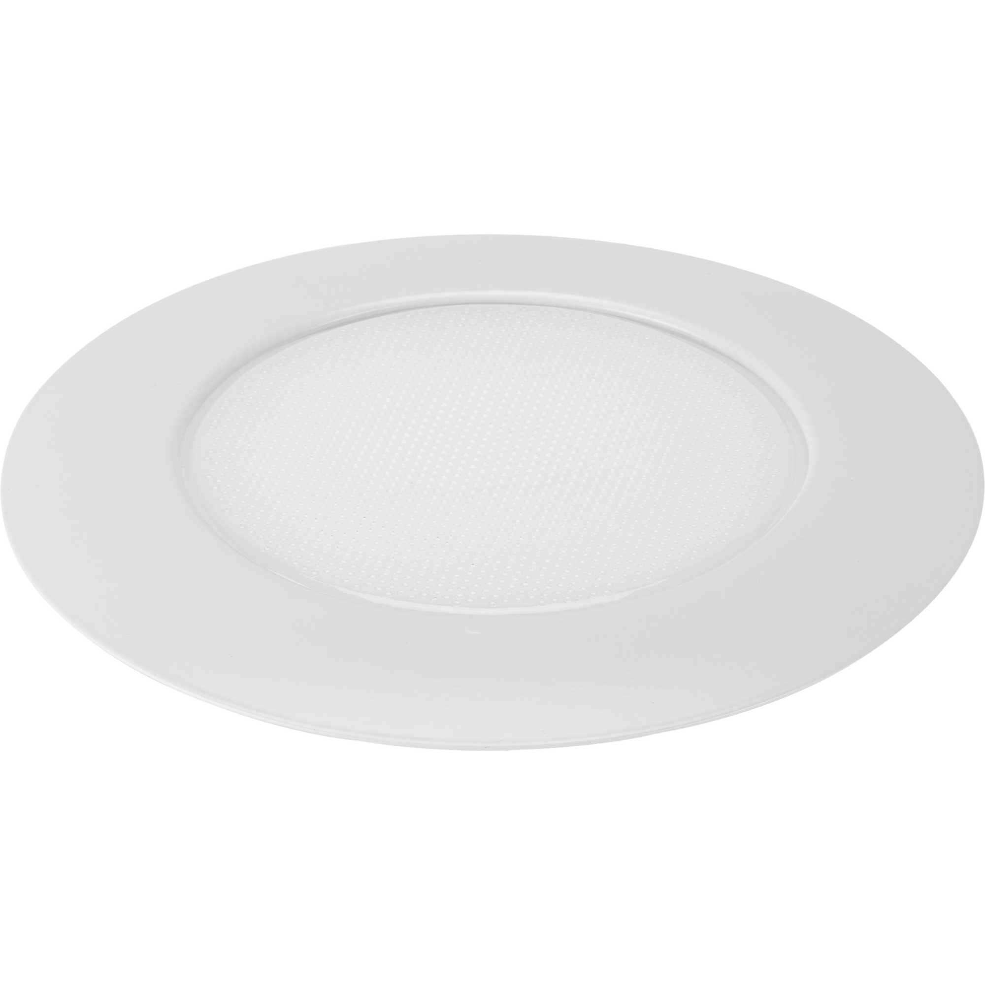 6in Recessed Trim A19 Satin White Lensed Shower Trim