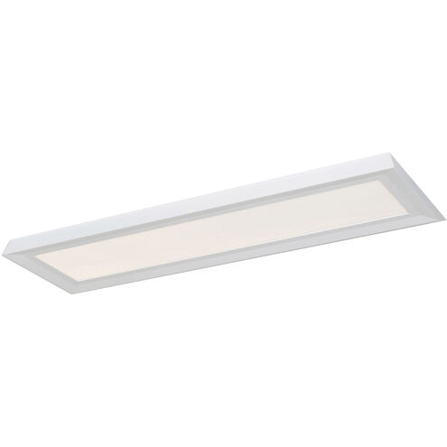 Zurich LED 15 inch White Decorative Flush Linear Ceiling Light