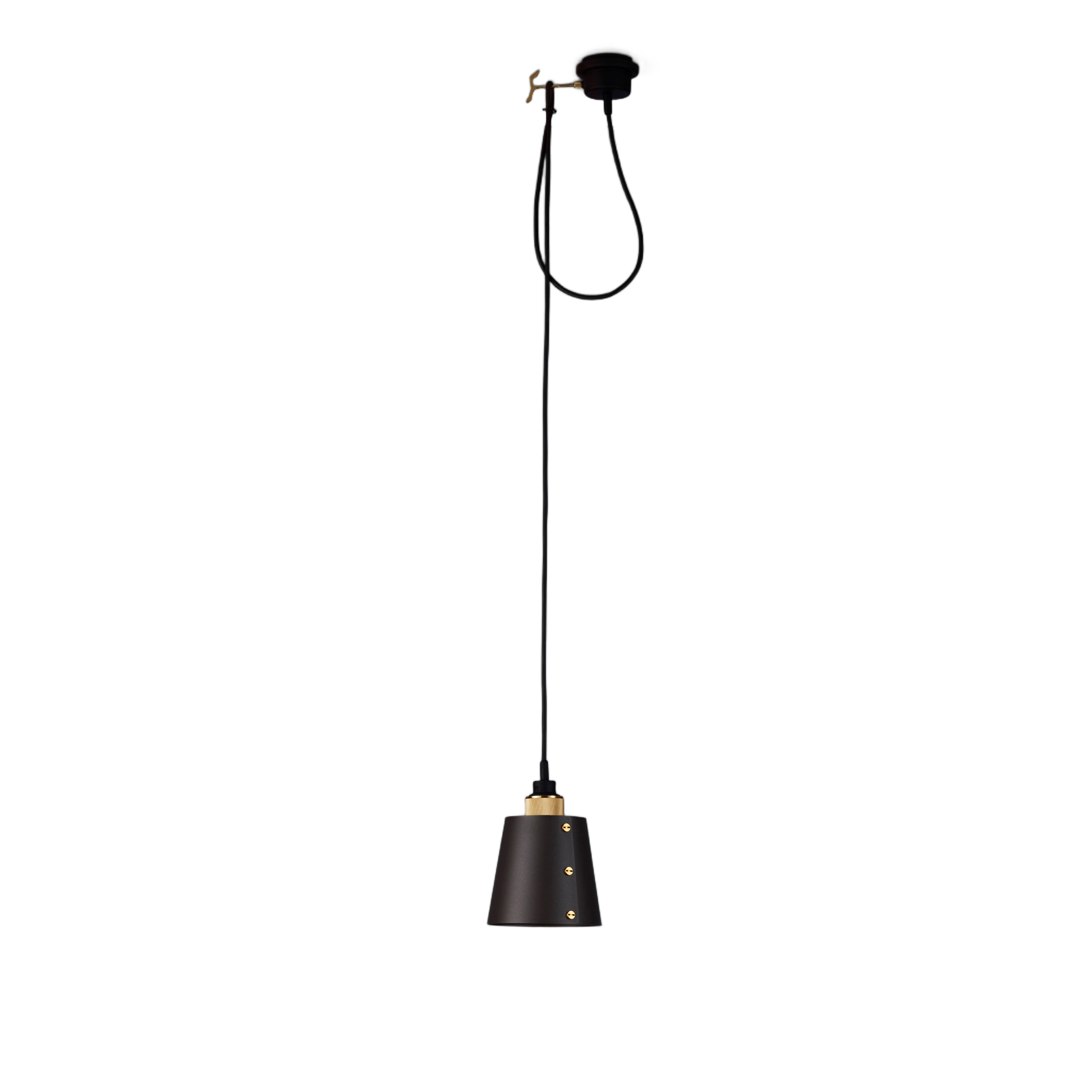 Hooked 1.0 LED 5.51 inch Graphite / Brass Pendant Ceiling Light