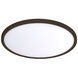 Round LED 11 inch Bronze Flush Mount Ceiling Light in 3000K