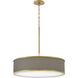 Arden 4 Light 24 inch Heritage Brass Drum Chandelier Ceiling Light