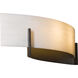 Axis 2 Light 17.3 inch Dark Smoke ADA Sconce Wall Light in White Art