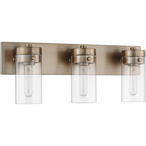 Intersection 3 Light 22 inch Burnished Brass Bathroom Vanity Lights Wall Light