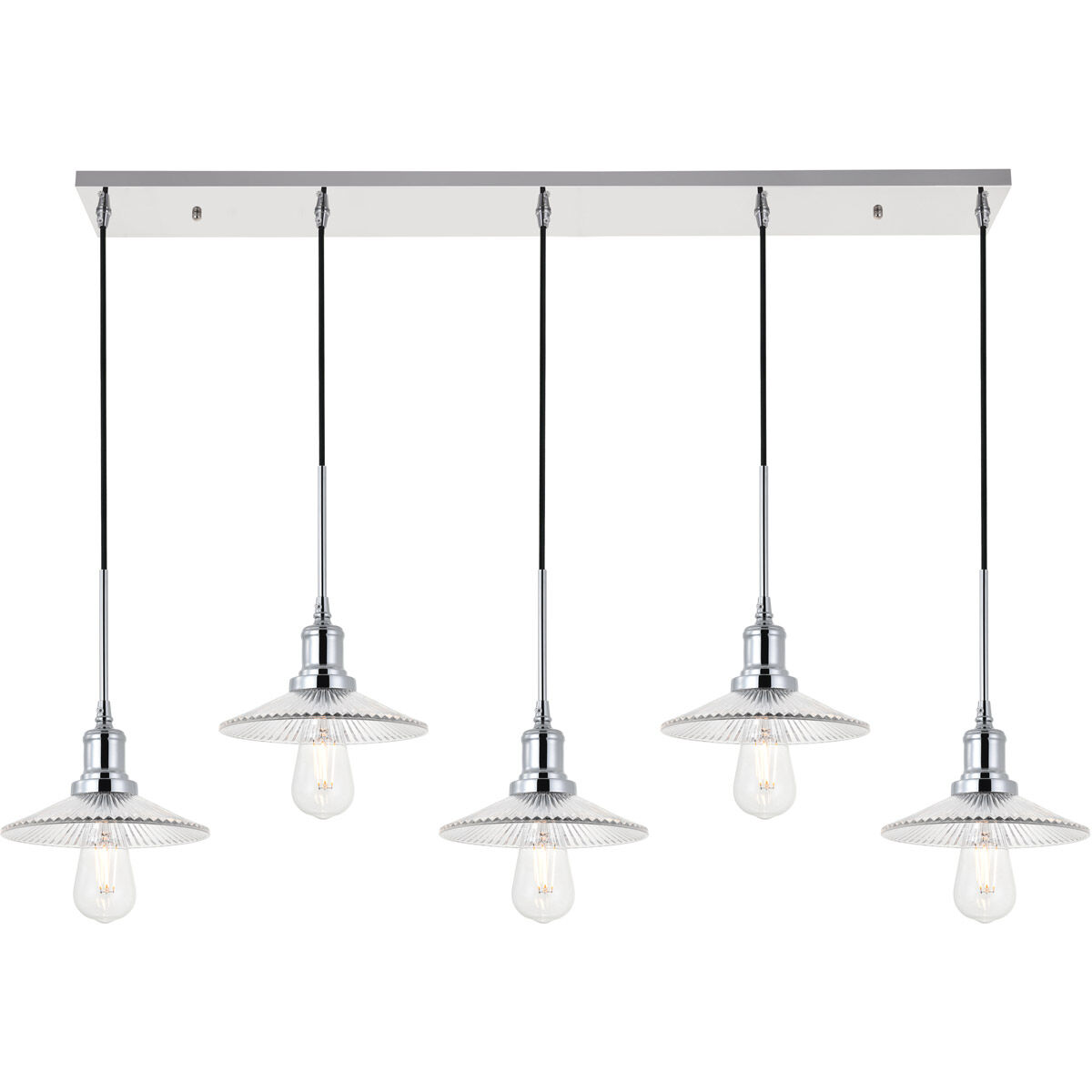 Waltz 5 Light 49 inch Chrome Pendant Ceiling Light