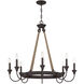 Sienna 8 Light 34 inch Artisan Rust Chandelier Ceiling Light